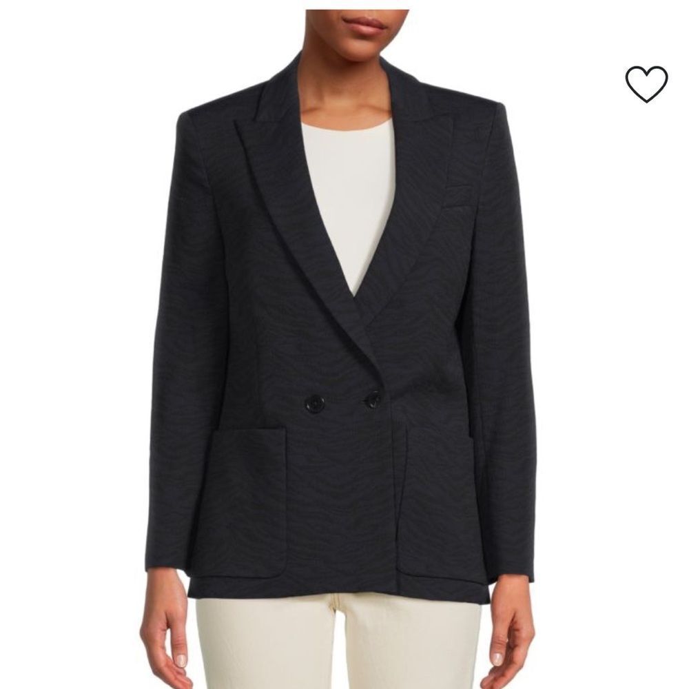 Zadig & Voltaire Tonal Zebra Print Jacket Blazer, 34